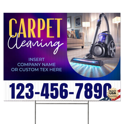 Carpet Cleaning Services Yard Sign Design 2 -  BFS-CARPCL-24X18-DS-D2-BFS-CARPCL-24X18-SS-D2