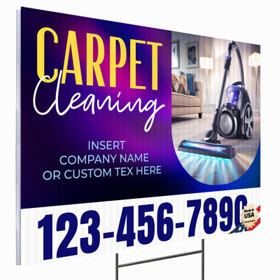 Carpet Cleaning Services Yard Sign Design 2 -  BFS-CARPCL-24X18-DS-D2-BFS-CARPCL-24X18-SS-D2