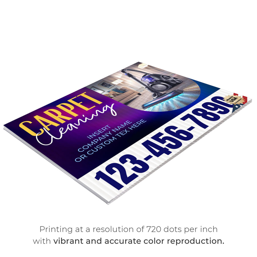 Carpet Cleaning Services Yard Sign Design 2 -  BFS-CARPCL-24X18-DS-D2-BFS-CARPCL-24X18-SS-D2