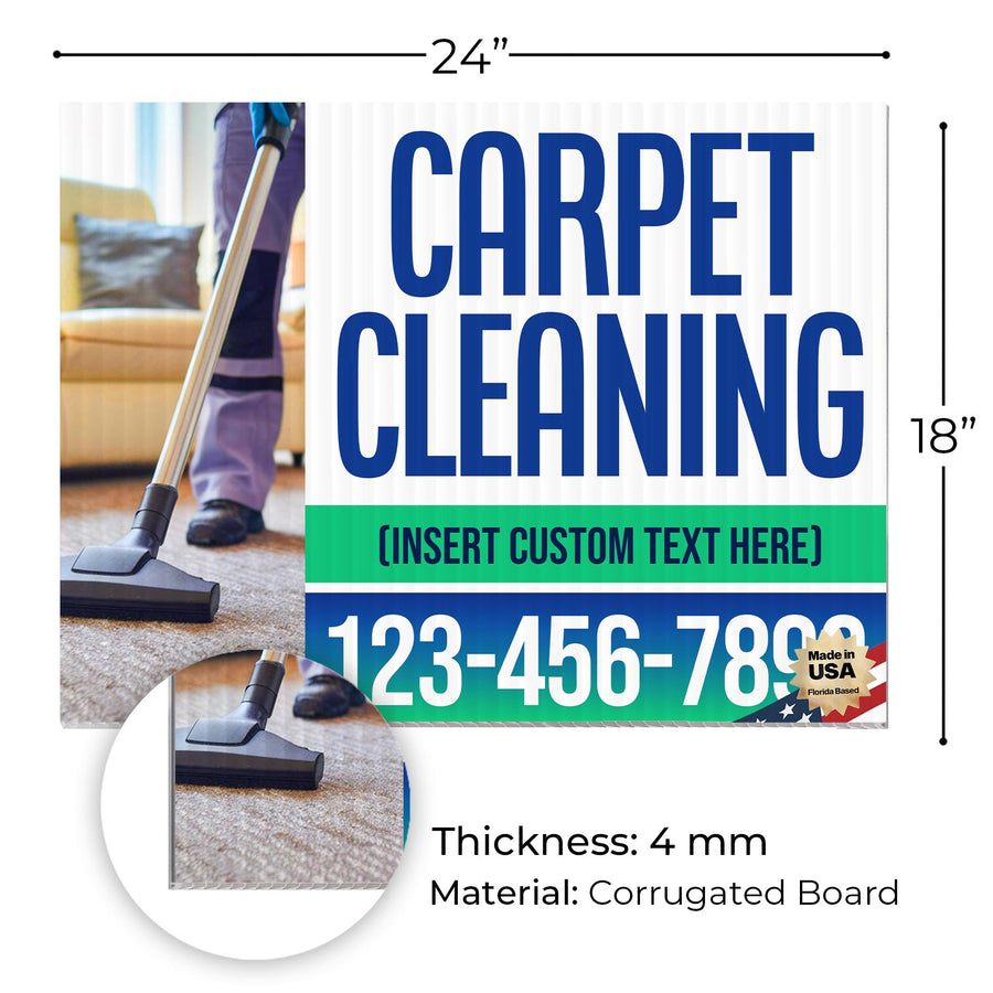 Carpet Cleaning Services Yard Sign Design 3 -  BFS-CARPCL-24X18-DS-D3-BFS-CARPCL-24X18-SS-D3
