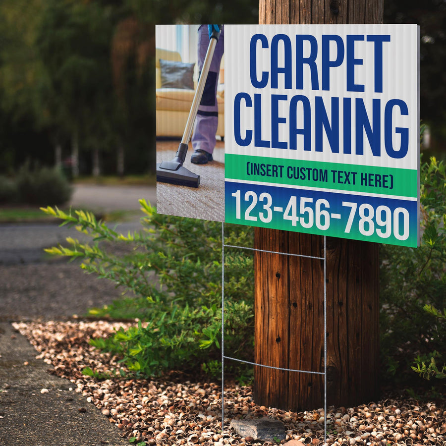Carpet Cleaning Services Yard Sign Design 3 -  BFS-CARPCL-24X18-DS-D3-BFS-CARPCL-24X18-SS-D3