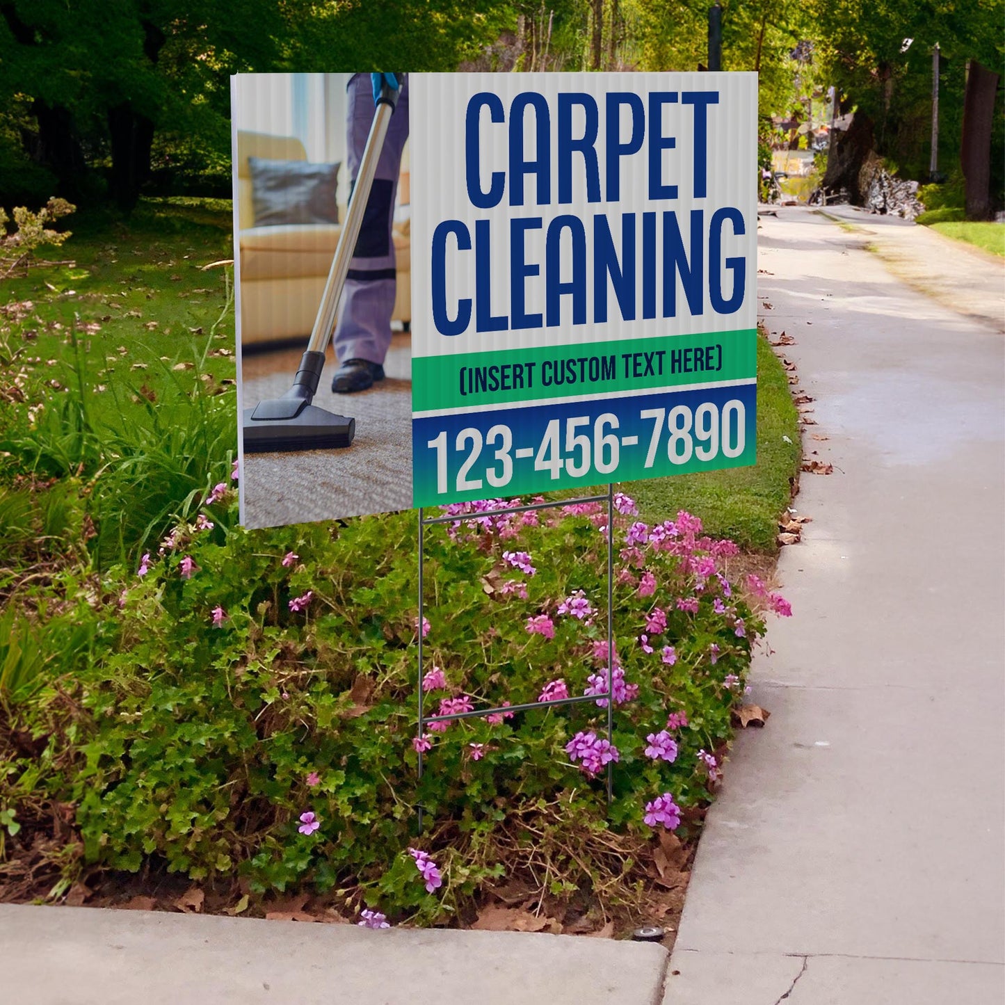Carpet Cleaning Services Yard Sign Design 3 -  BFS-CARPCL-24X18-DS-D3-BFS-CARPCL-24X18-SS-D3