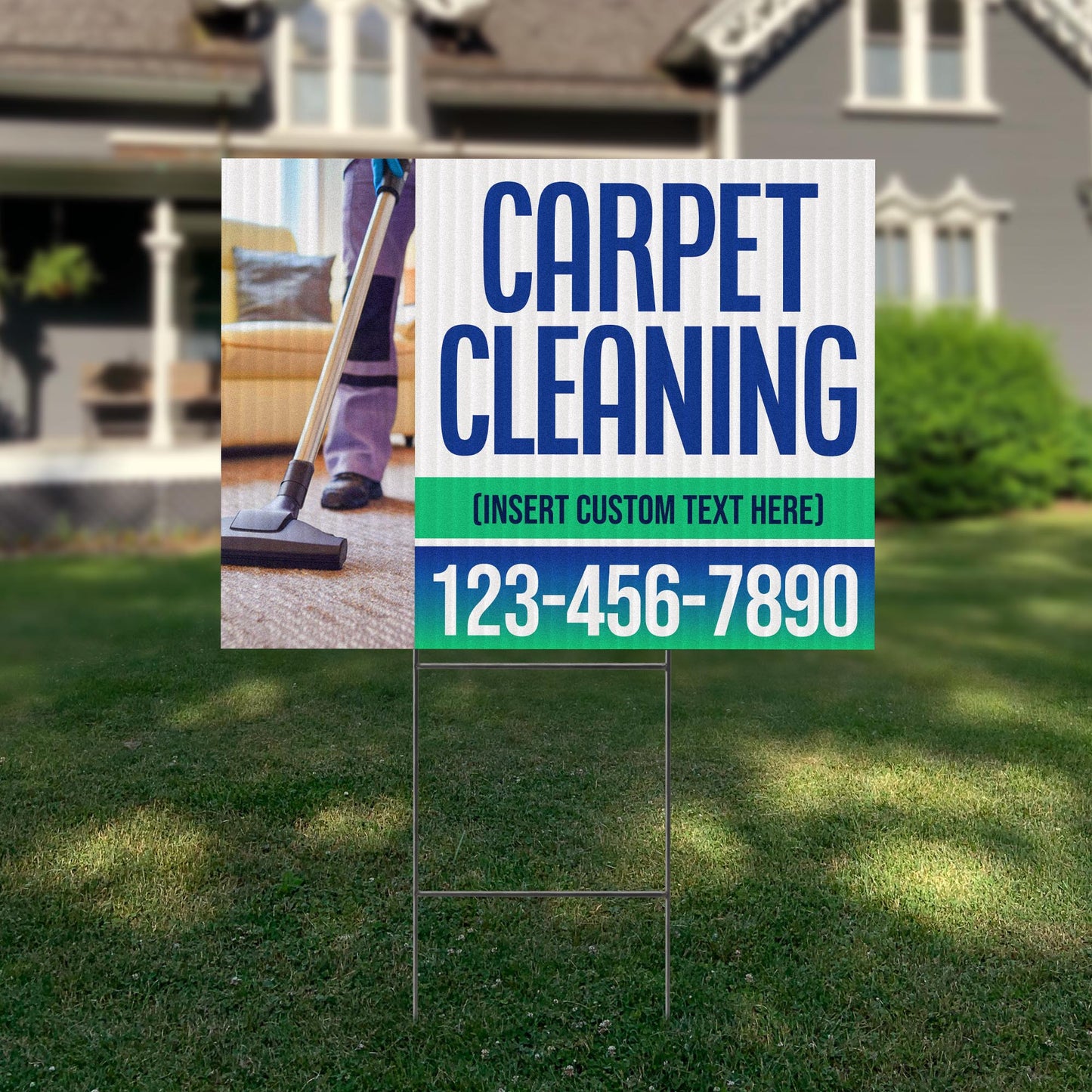 Carpet Cleaning Services Yard Sign Design 3 -  BFS-CARPCL-24X18-DS-D3-BFS-CARPCL-24X18-SS-D3