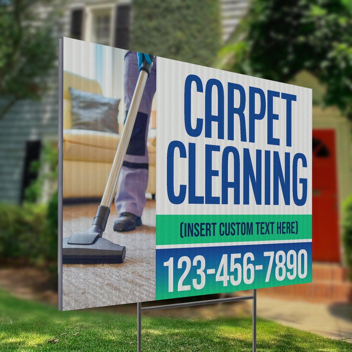 Carpet Cleaning Services Yard Sign Design 3 -  BFS-CARPCL-24X18-DS-D3-BFS-CARPCL-24X18-SS-D3