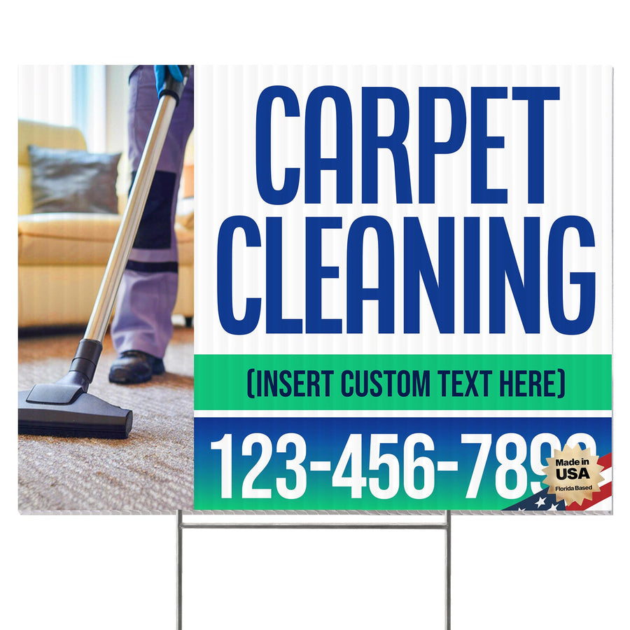 Carpet Cleaning Services Yard Sign Design 3 -  BFS-CARPCL-24X18-DS-D3-BFS-CARPCL-24X18-SS-D3