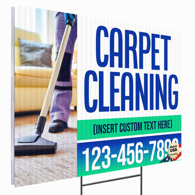 Carpet Cleaning Services Yard Sign Design 3 -  BFS-CARPCL-24X18-DS-D3-BFS-CARPCL-24X18-SS-D3