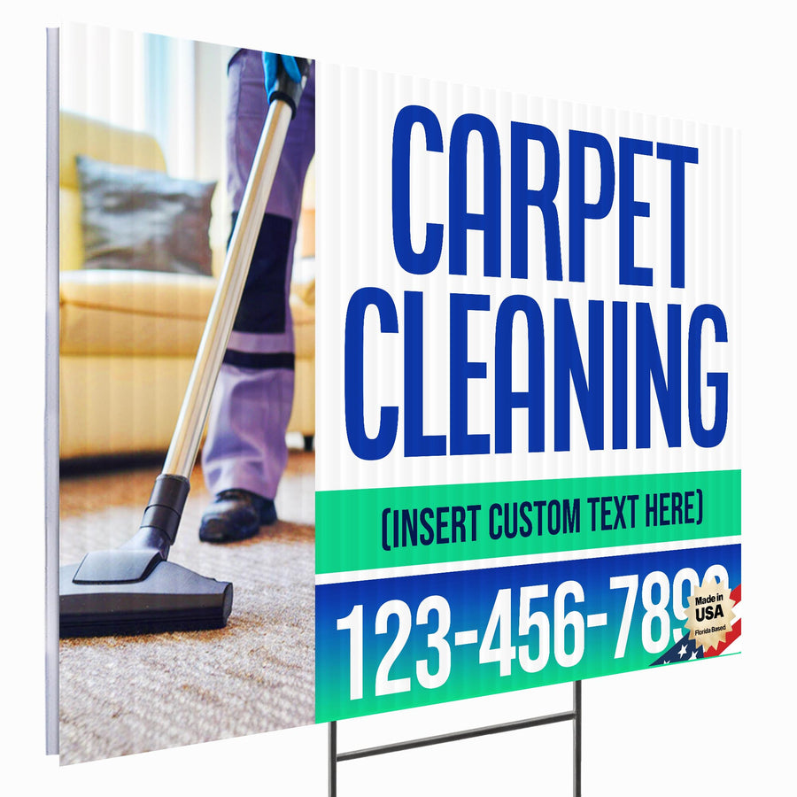 Carpet Cleaning Services Yard Sign Design 3 -  BFS-CARPCL-24X18-DS-D3-BFS-CARPCL-24X18-SS-D3