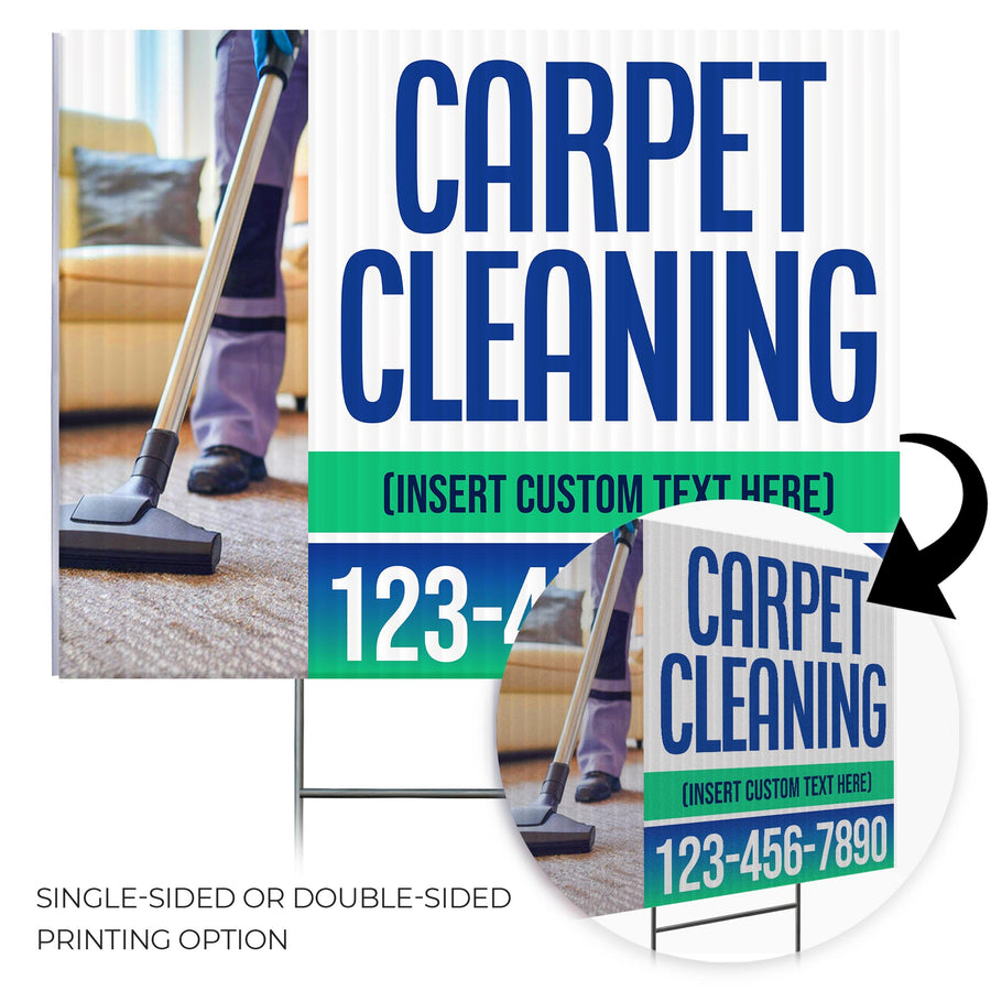 Carpet Cleaning Services Yard Sign Design 3 -  BFS-CARPCL-24X18-DS-D3-BFS-CARPCL-24X18-SS-D3