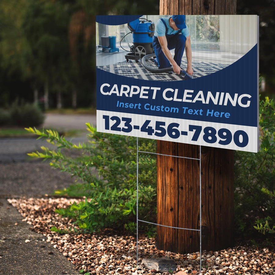 Carpet Cleaning Services Yard Sign Design 4 -  BFS-CARPCL-24X18-DS-D4-BFS-CARPCL-24X18-SS-D4