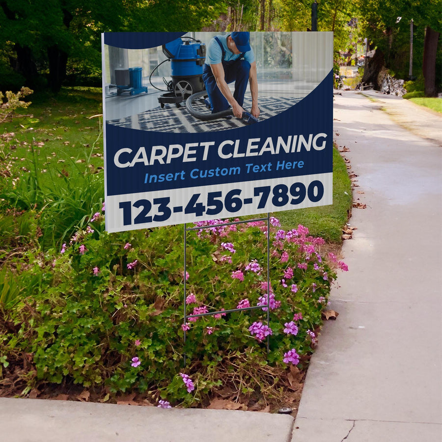Carpet Cleaning Services Yard Sign Design 4 -  BFS-CARPCL-24X18-DS-D4-BFS-CARPCL-24X18-SS-D4