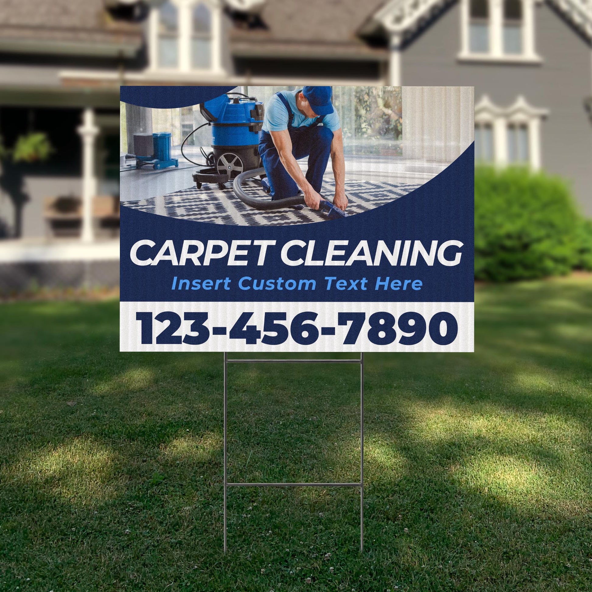 Carpet Cleaning Services Yard Sign Design 4 -  BFS-CARPCL-24X18-DS-D4-BFS-CARPCL-24X18-SS-D4