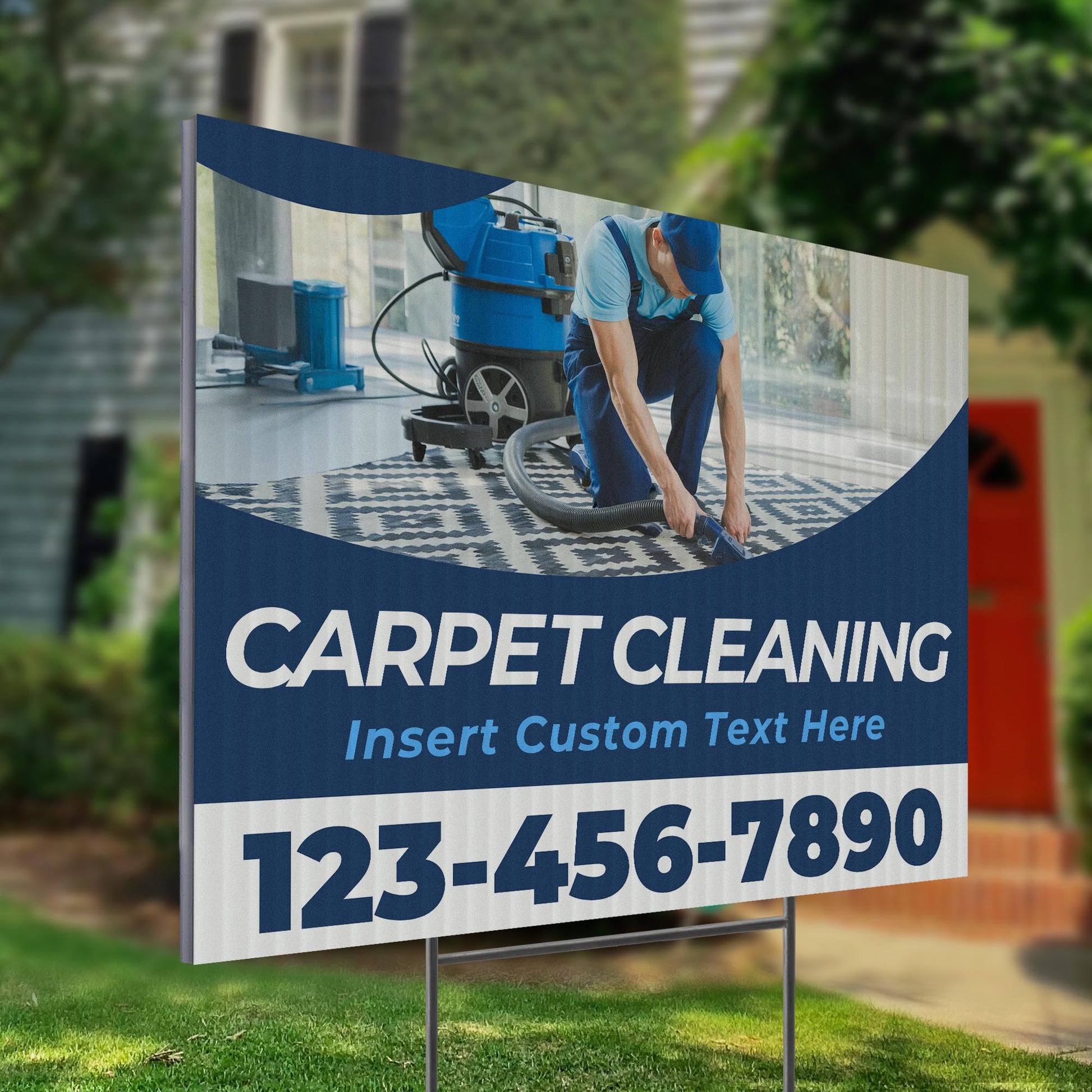 Carpet Cleaning Services Yard Sign Design 4 -  BFS-CARPCL-24X18-DS-D4-BFS-CARPCL-24X18-SS-D4