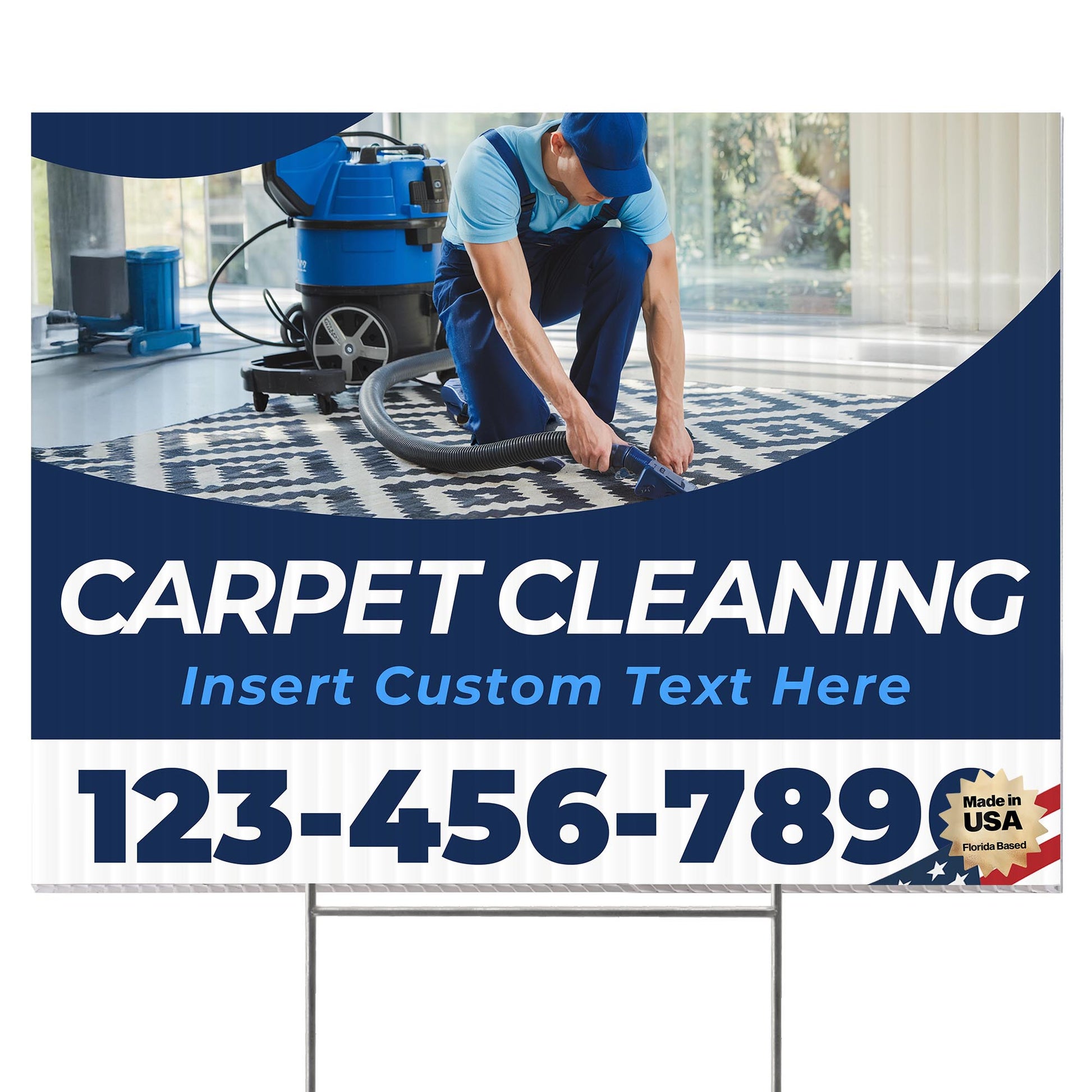 Carpet Cleaning Services Yard Sign Design 4 -  BFS-CARPCL-24X18-DS-D4-BFS-CARPCL-24X18-SS-D4