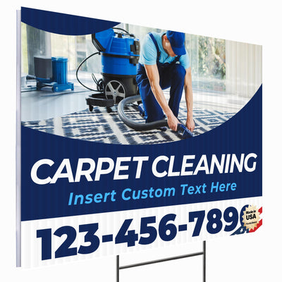 Carpet Cleaning Services Yard Sign Design 4 -  BFS-CARPCL-24X18-DS-D4-BFS-CARPCL-24X18-SS-D4