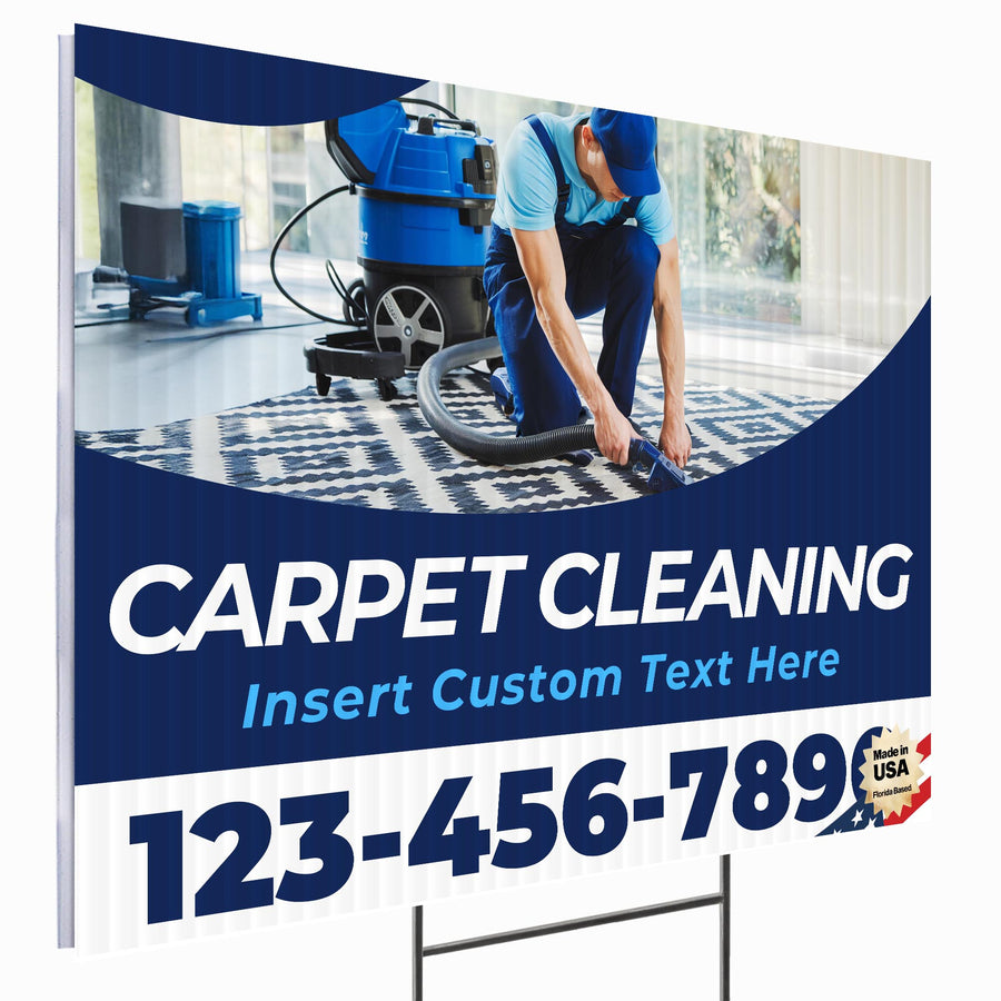 Carpet Cleaning Services Yard Sign Design 4 -  BFS-CARPCL-24X18-DS-D4-BFS-CARPCL-24X18-SS-D4