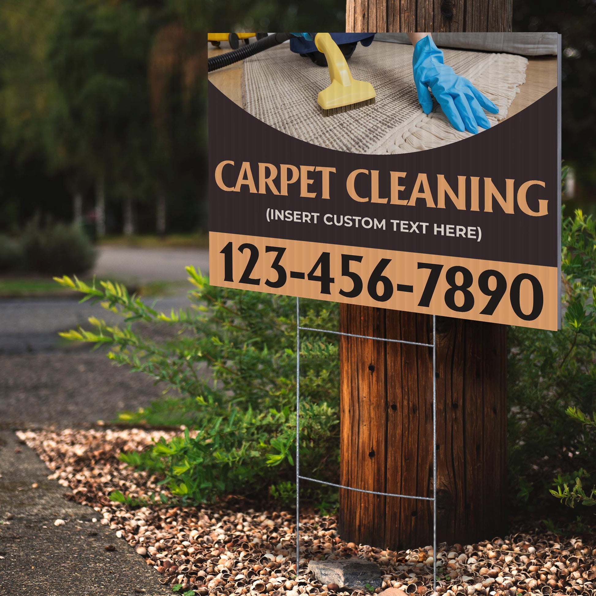 Carpet Cleaning Services Yard Sign Design 5 -  BFS-CARPCL-24X18-DS-D5-BFS-CARPCL-24X18-SS-D5