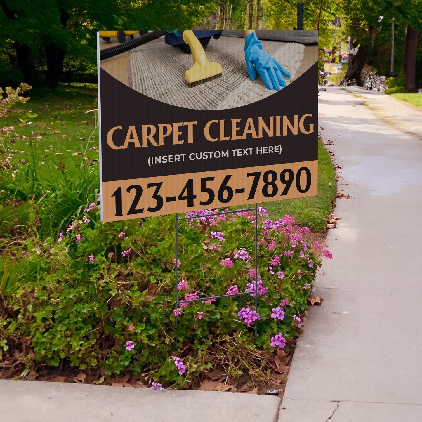 Carpet Cleaning Services Yard Sign Design 5 -  BFS-CARPCL-24X18-DS-D5-BFS-CARPCL-24X18-SS-D5