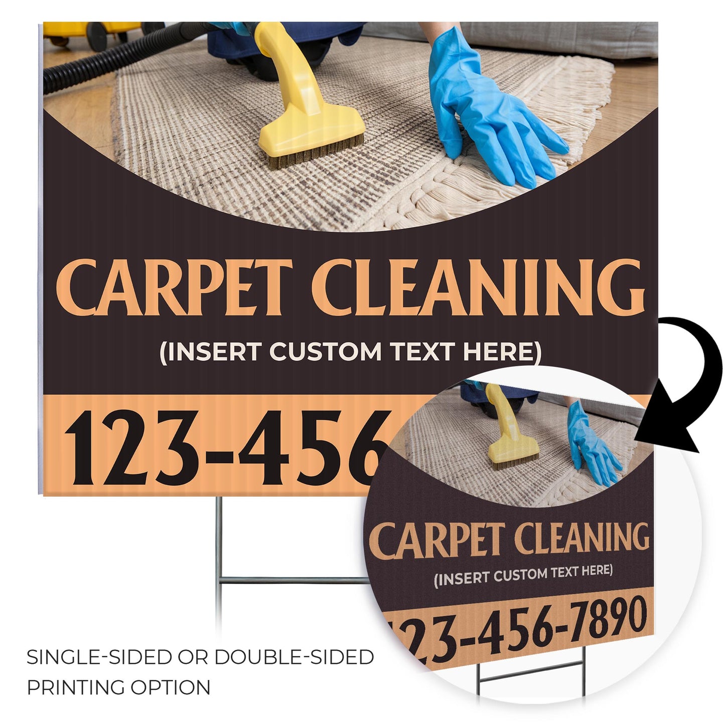 Carpet Cleaning Services Yard Sign Design 5 -  BFS-CARPCL-24X18-DS-D5-BFS-CARPCL-24X18-SS-D5