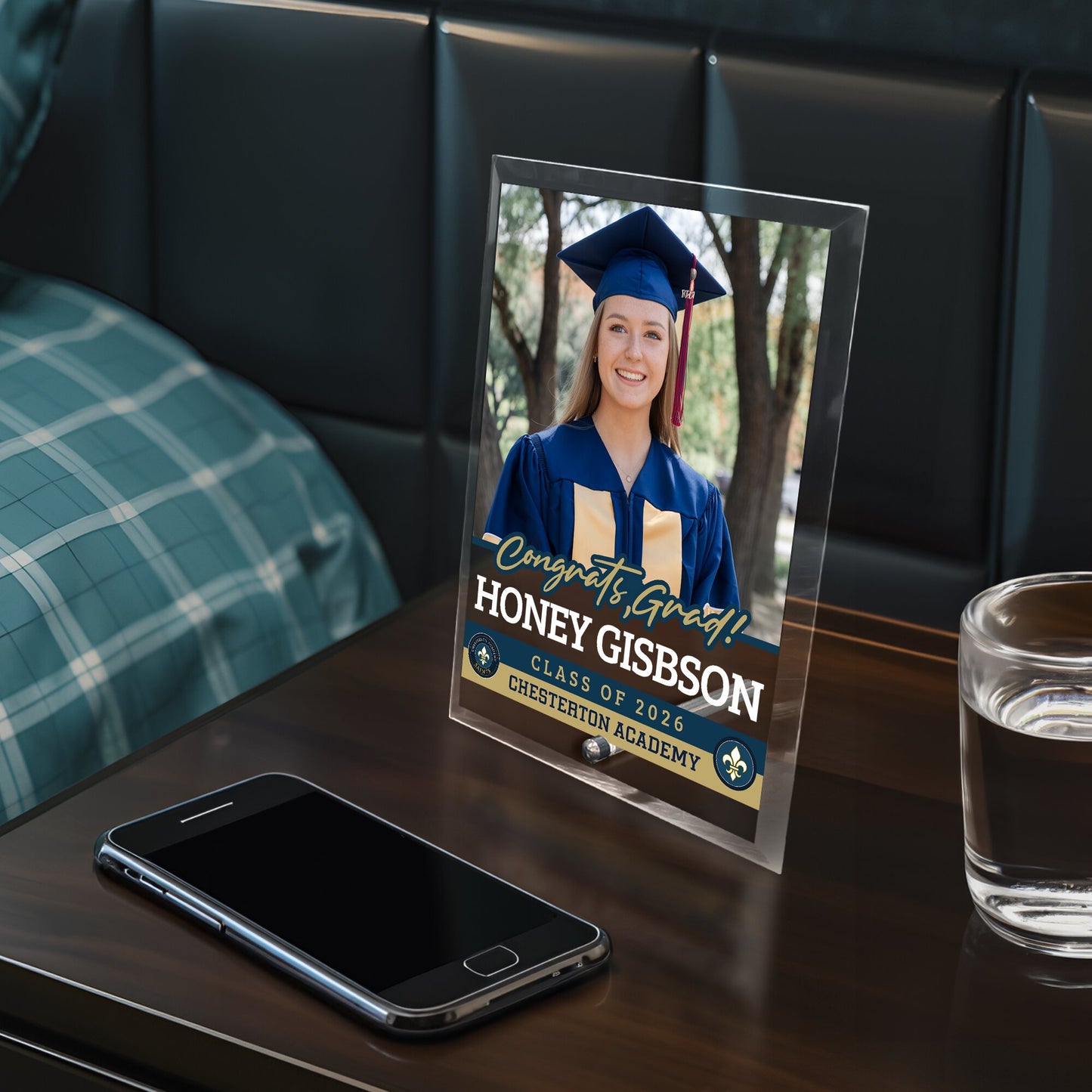 Chesterton Academy of Orlando Glass Plaque Design 2