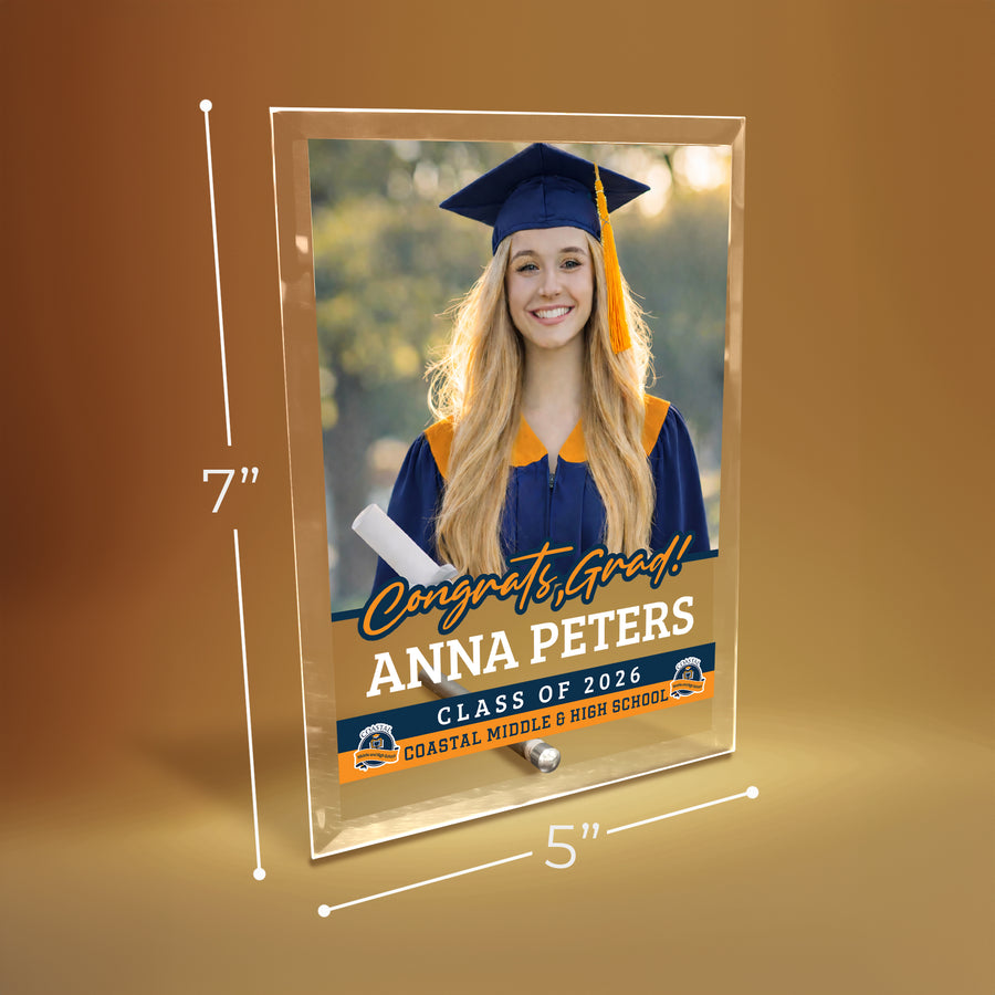 Coastal Middle & High School Glass Plaque Design 2