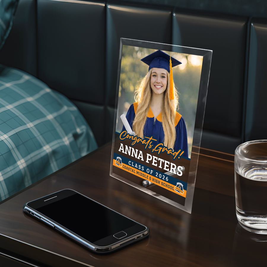 Coastal Middle & High School Glass Plaque Design 2