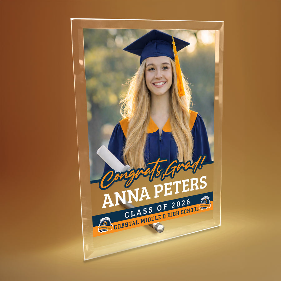 Coastal Middle & High School Glass Plaque Design 2