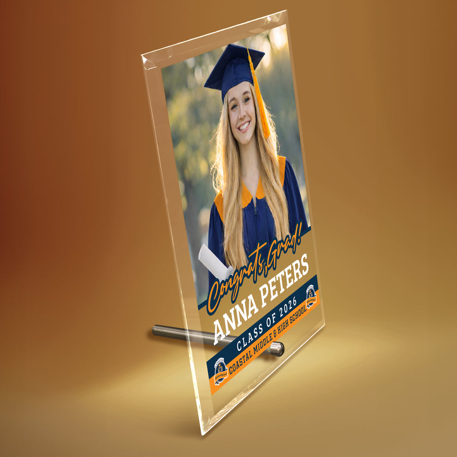 Coastal Middle & High School Glass Plaque Design 2