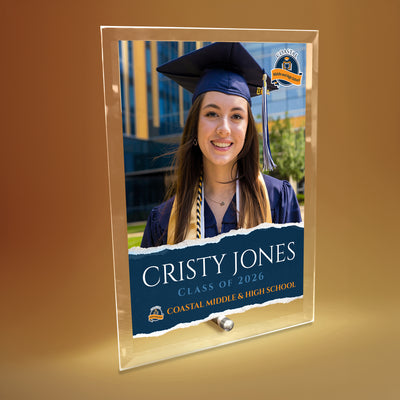 Coastal Middle & High School Glass Plaque Design 3