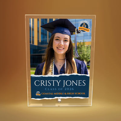 Coastal Middle & High School Glass Plaque Design 3