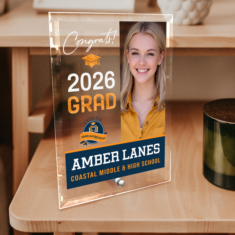 Coastal Middle & High School Glass Plaque Design 4