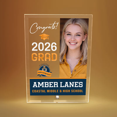 Coastal Middle & High School Glass Plaque Design 4