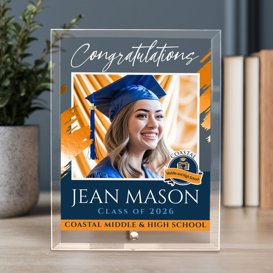Coastal Middle & High School Glass Plaque Design 5