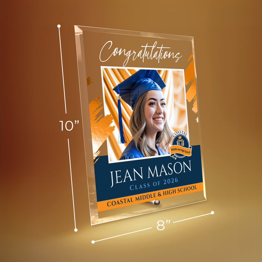 Coastal Middle & High School Glass Plaque Design 5