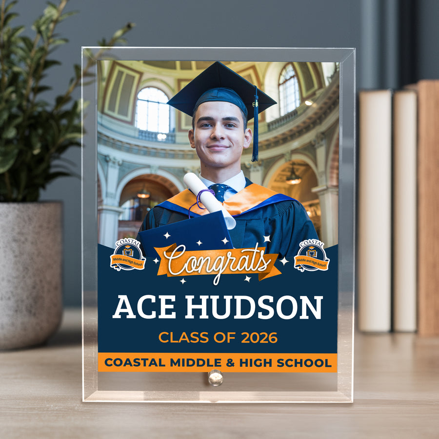 Coastal Middle & High School Glass Plaque Design 6