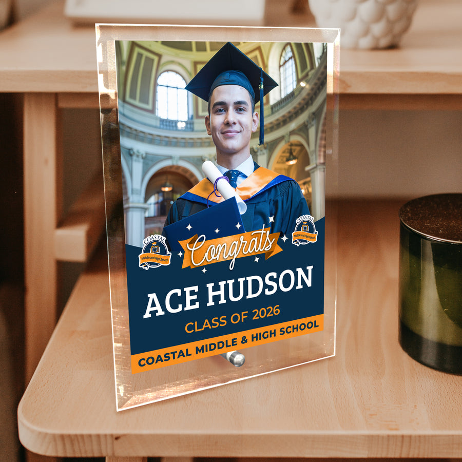 Coastal Middle & High School Glass Plaque Design 6