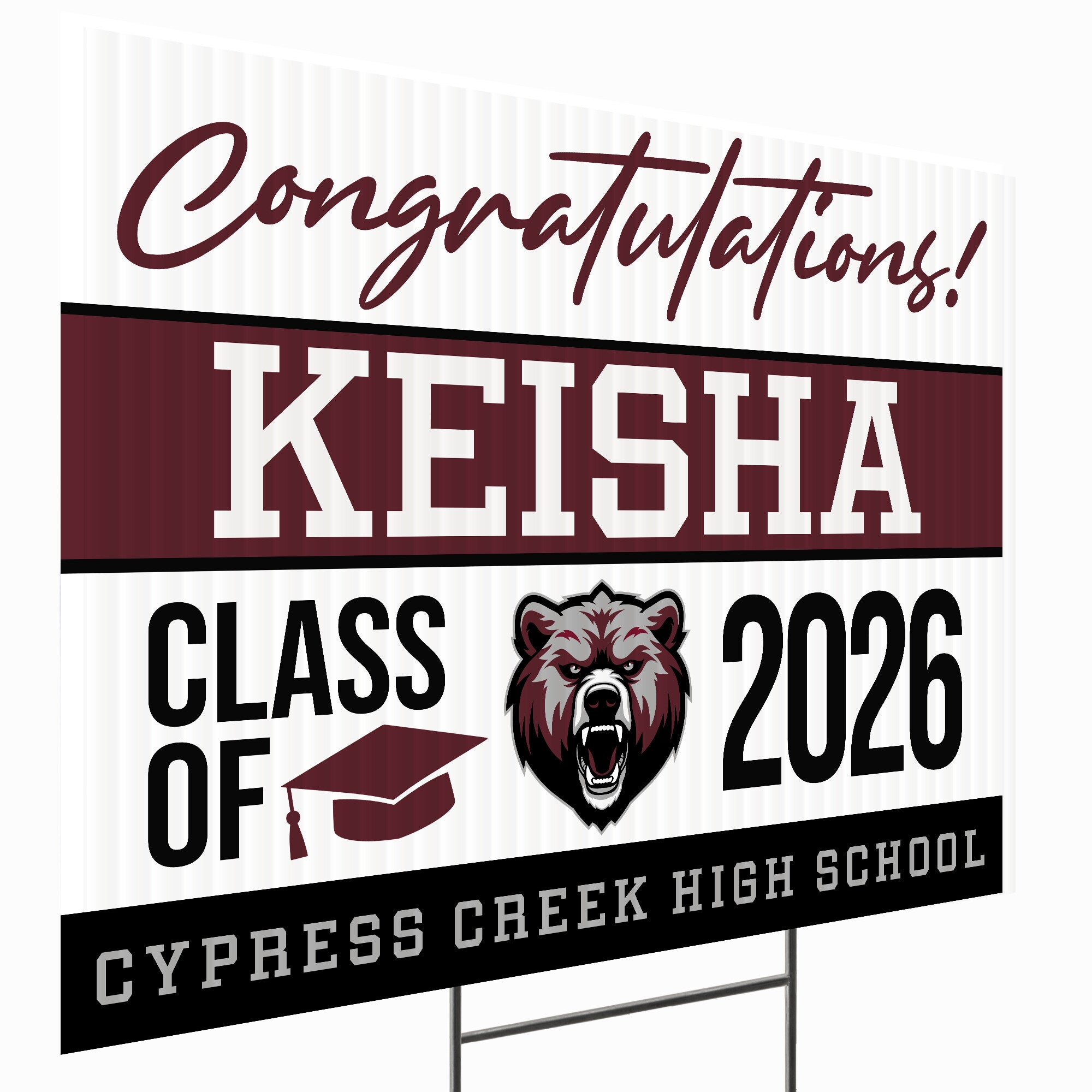 Cypress Creek High School Design 1 – Yard Sign Wizards