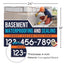 Basement Waterproofing and Sealing Services Yard Sign Design 1 -  BFS-BSMNT-24X18-DS-D1-BFS-BSMNT-24X18-SS-D1