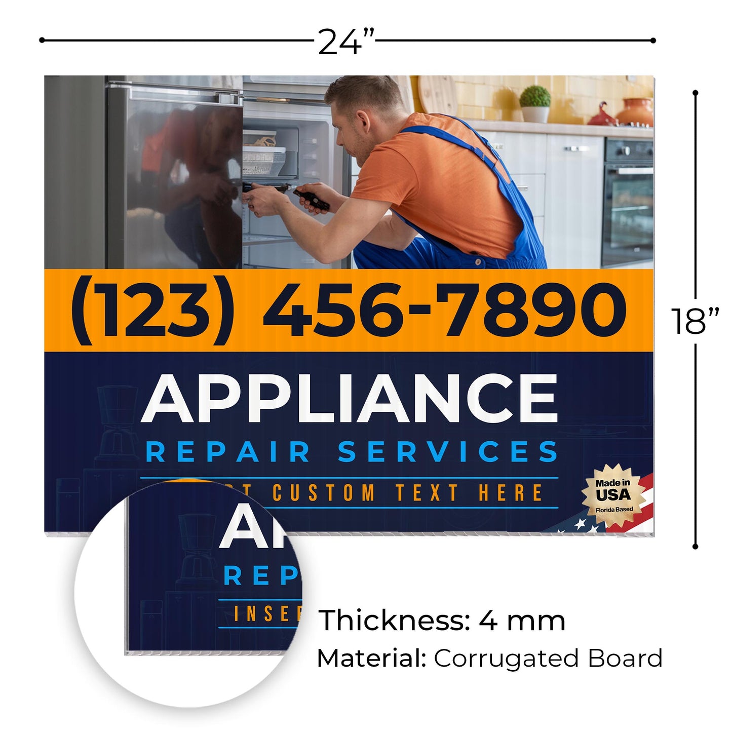 Appliance Repair Services Yard Sign Design 1