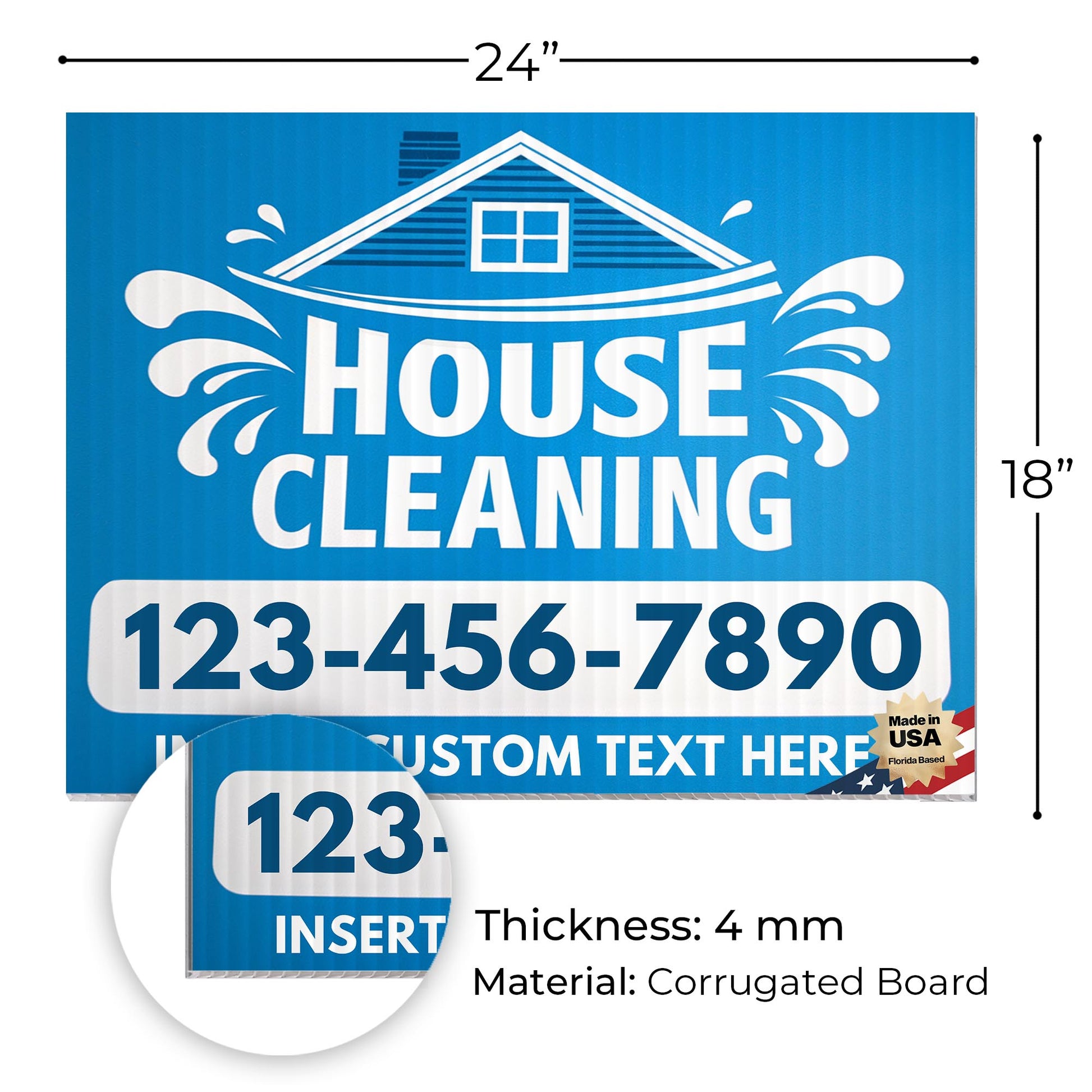 House Cleaning Services Yard Sign Design 1 -  BFS-HSCL-24X18-DS-D1-BFS-HSCL--24X18-SS-D1