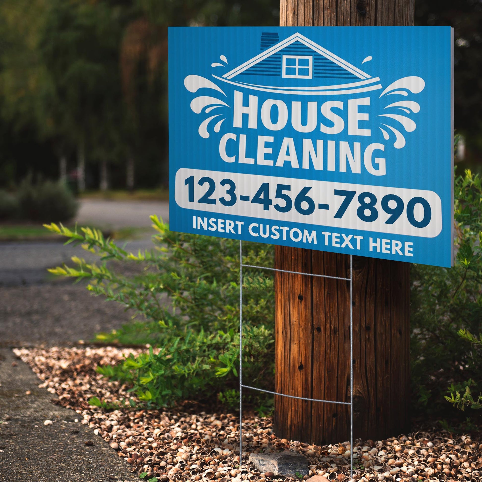 House Cleaning Services Yard Sign Design 1 -  BFS-HSCL-24X18-DS-D1-BFS-HSCL--24X18-SS-D1