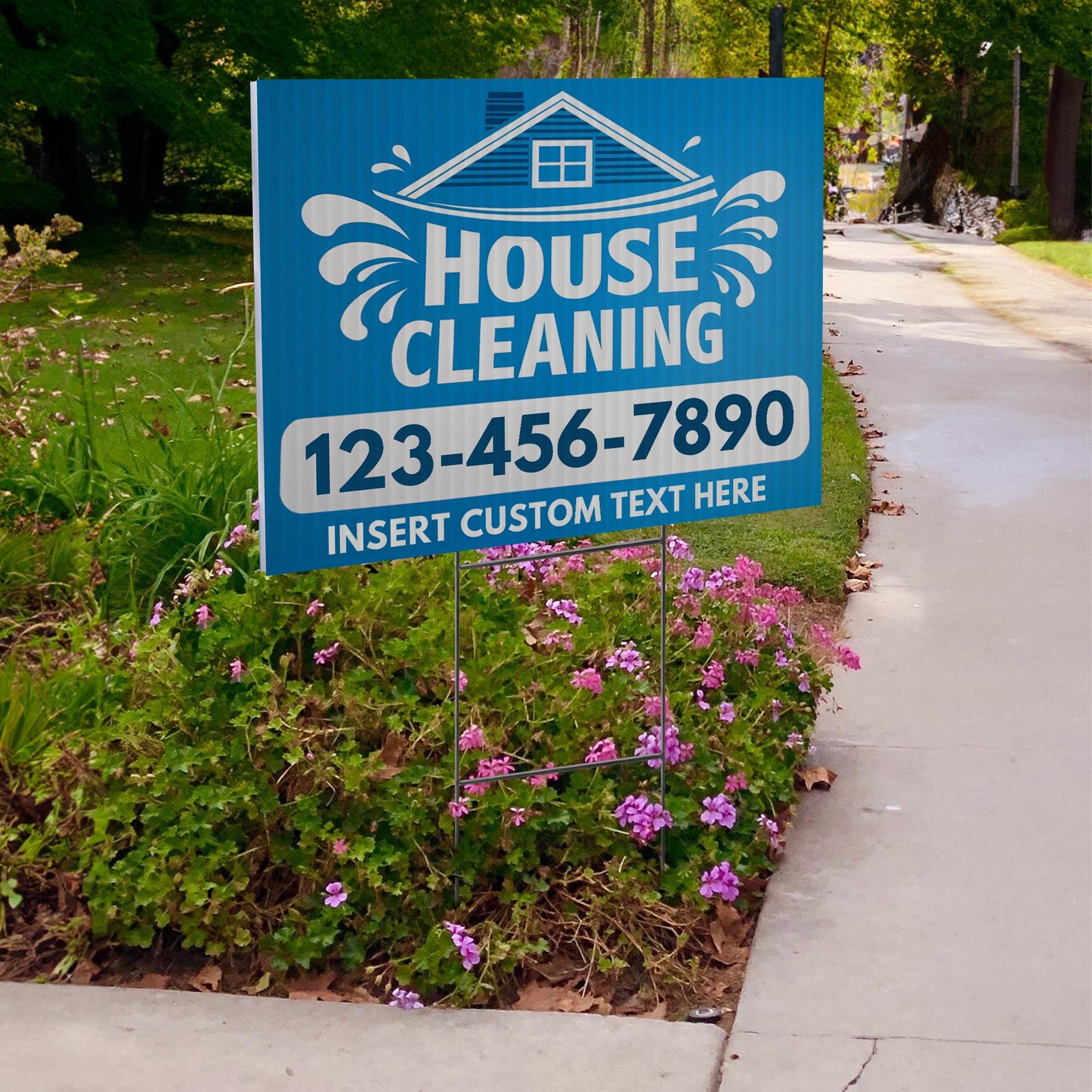 House Cleaning Services Yard Sign Design 1 -  BFS-HSCL-24X18-DS-D1-BFS-HSCL--24X18-SS-D1