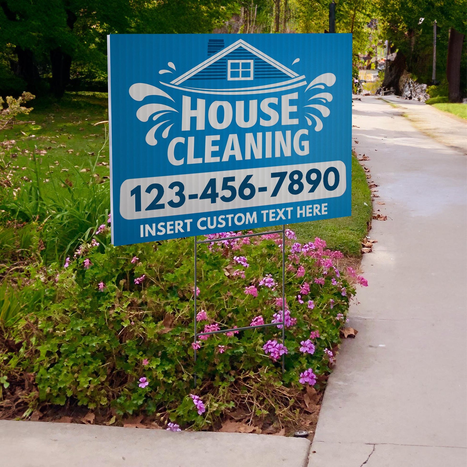 House Cleaning Services Yard Sign Design 1 -  BFS-HSCL-24X18-DS-D1-BFS-HSCL--24X18-SS-D1