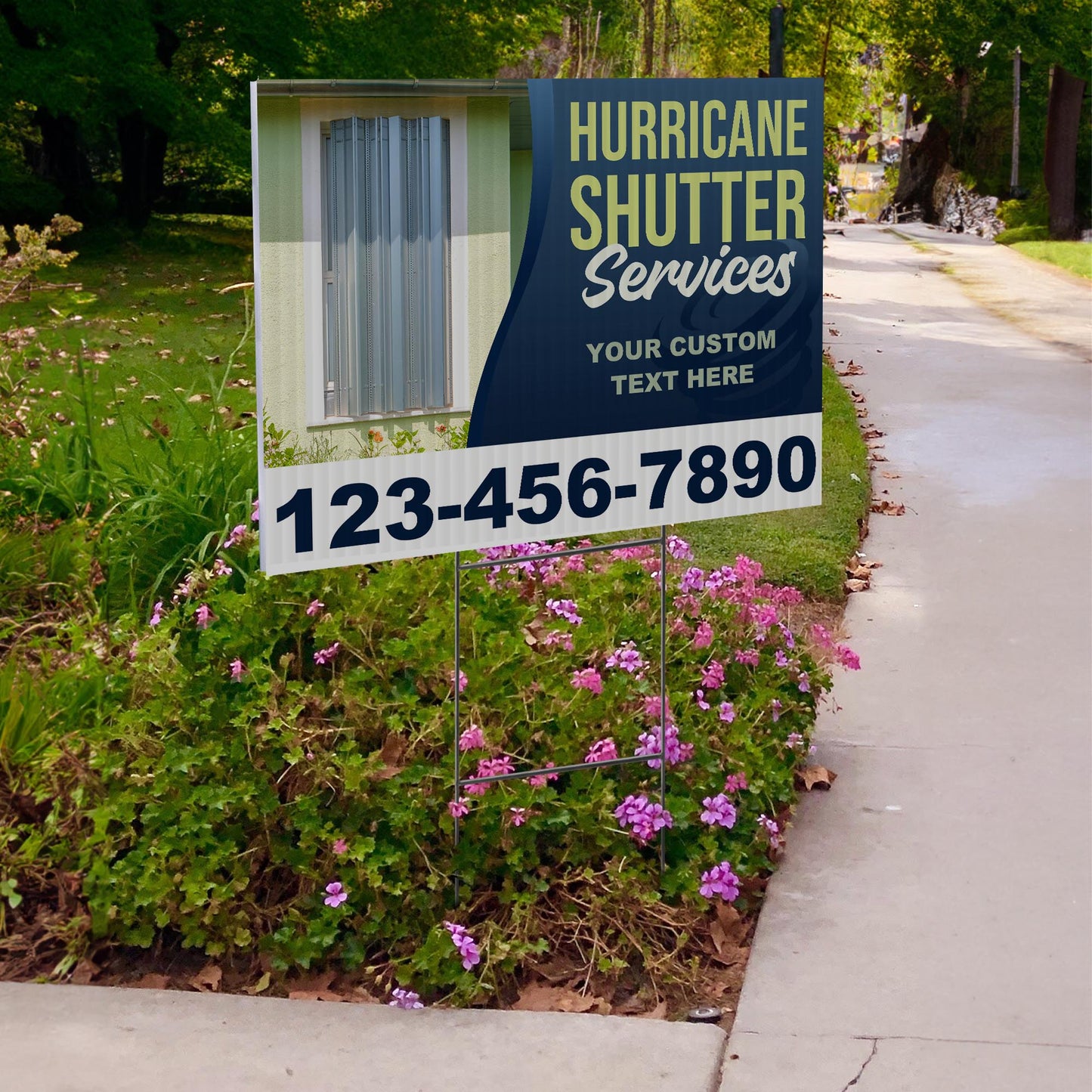 Hurricane Shutter Services Yard Sign Design 1