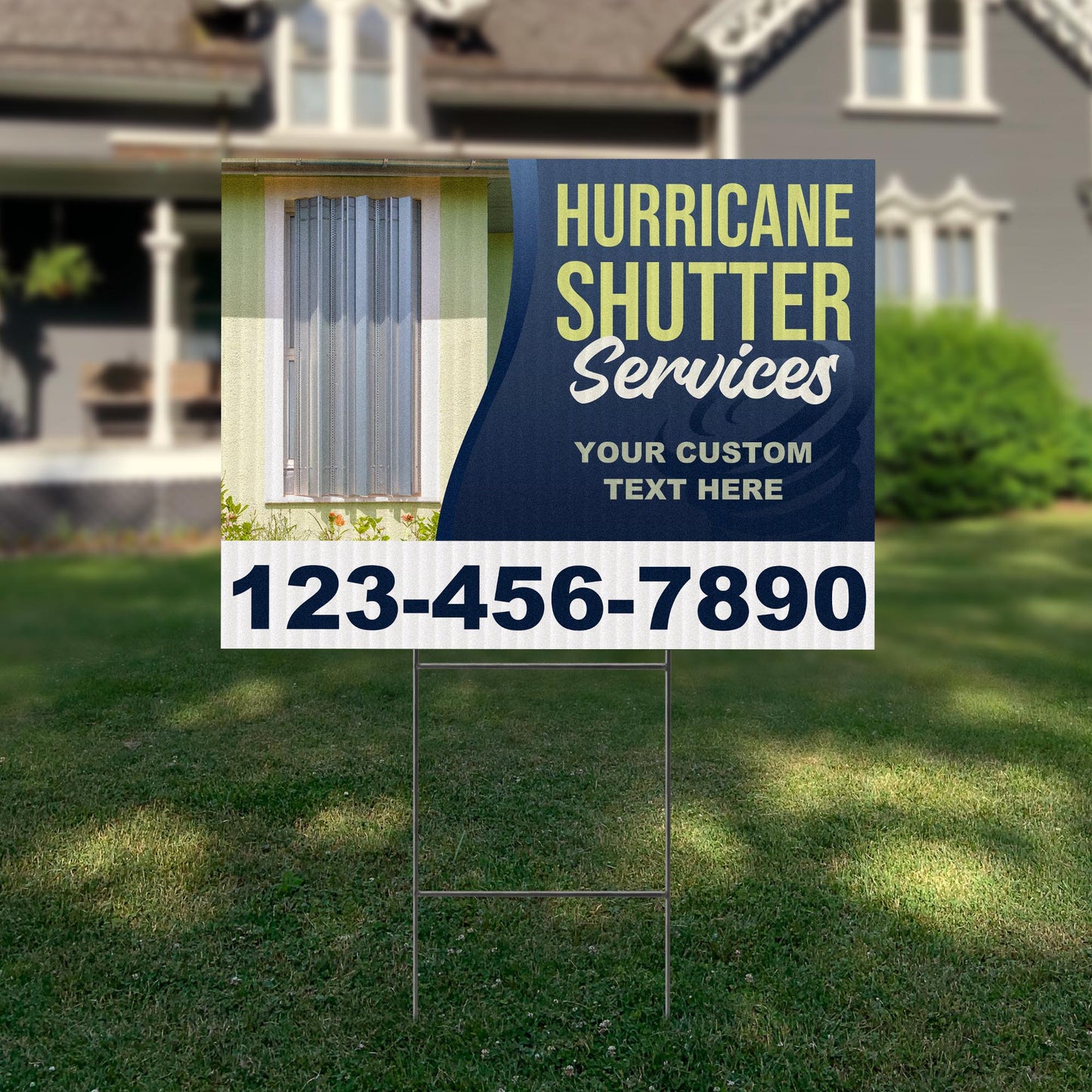 Hurricane Shutter Services Yard Sign Design 1