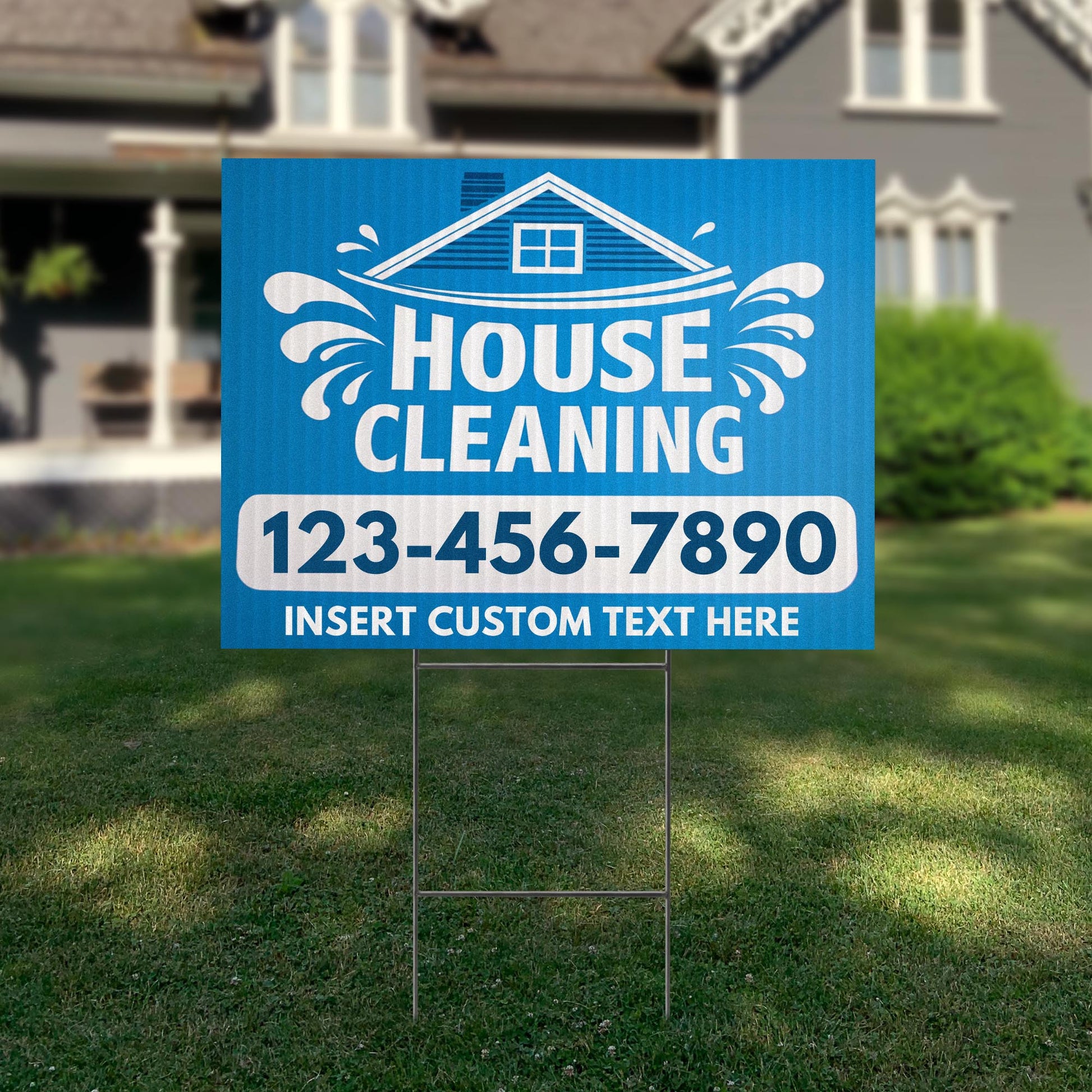 House Cleaning Services Yard Sign Design 1 -  BFS-HSCL-24X18-DS-D1-BFS-HSCL--24X18-SS-D1