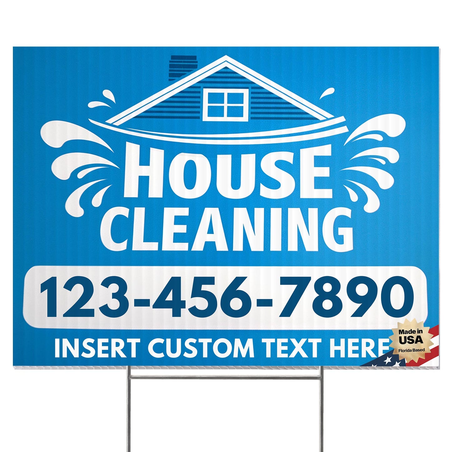 House Cleaning Services Yard Sign Design 1 -  BFS-HSCL-24X18-DS-D1-BFS-HSCL--24X18-SS-D1