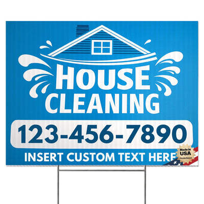 House Cleaning Services Yard Sign Design 1 -  BFS-HSCL-24X18-DS-D1-BFS-HSCL--24X18-SS-D1