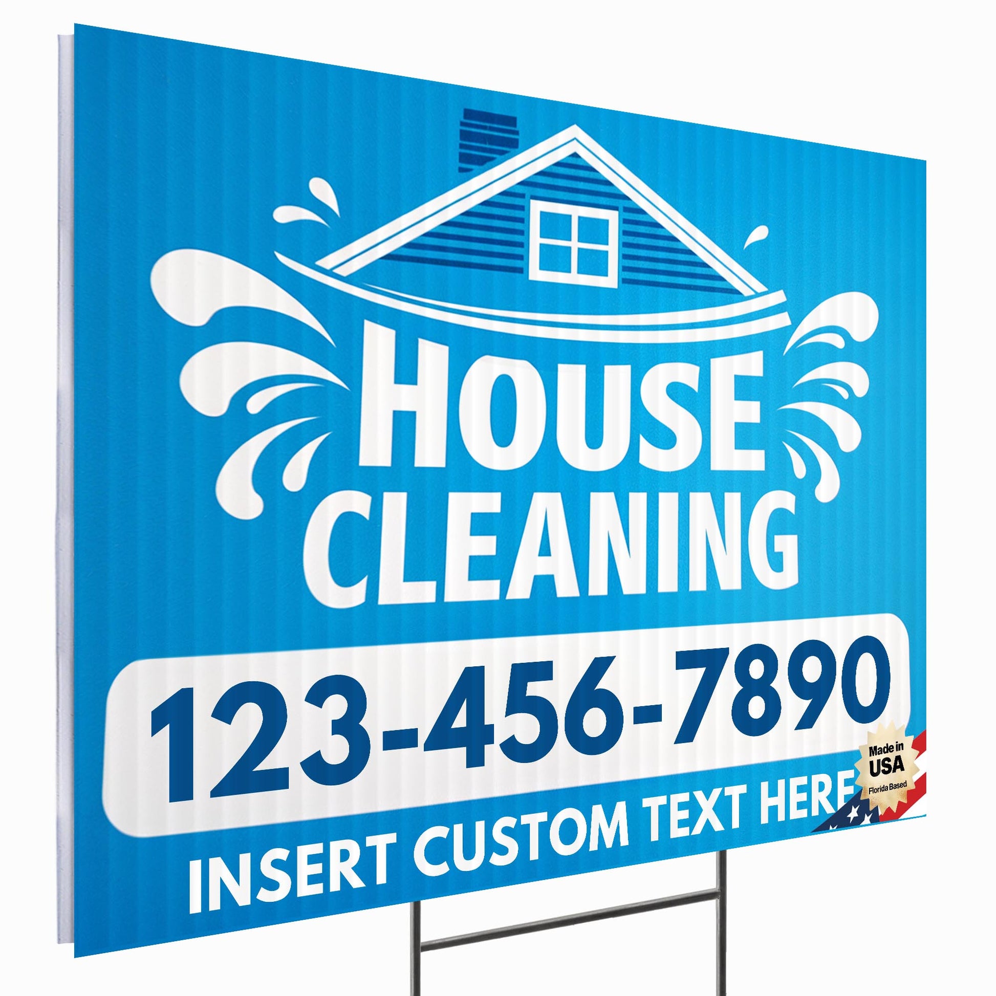 House Cleaning Services Yard Sign Design 1 -  BFS-HSCL-24X18-DS-D1-BFS-HSCL--24X18-SS-D1