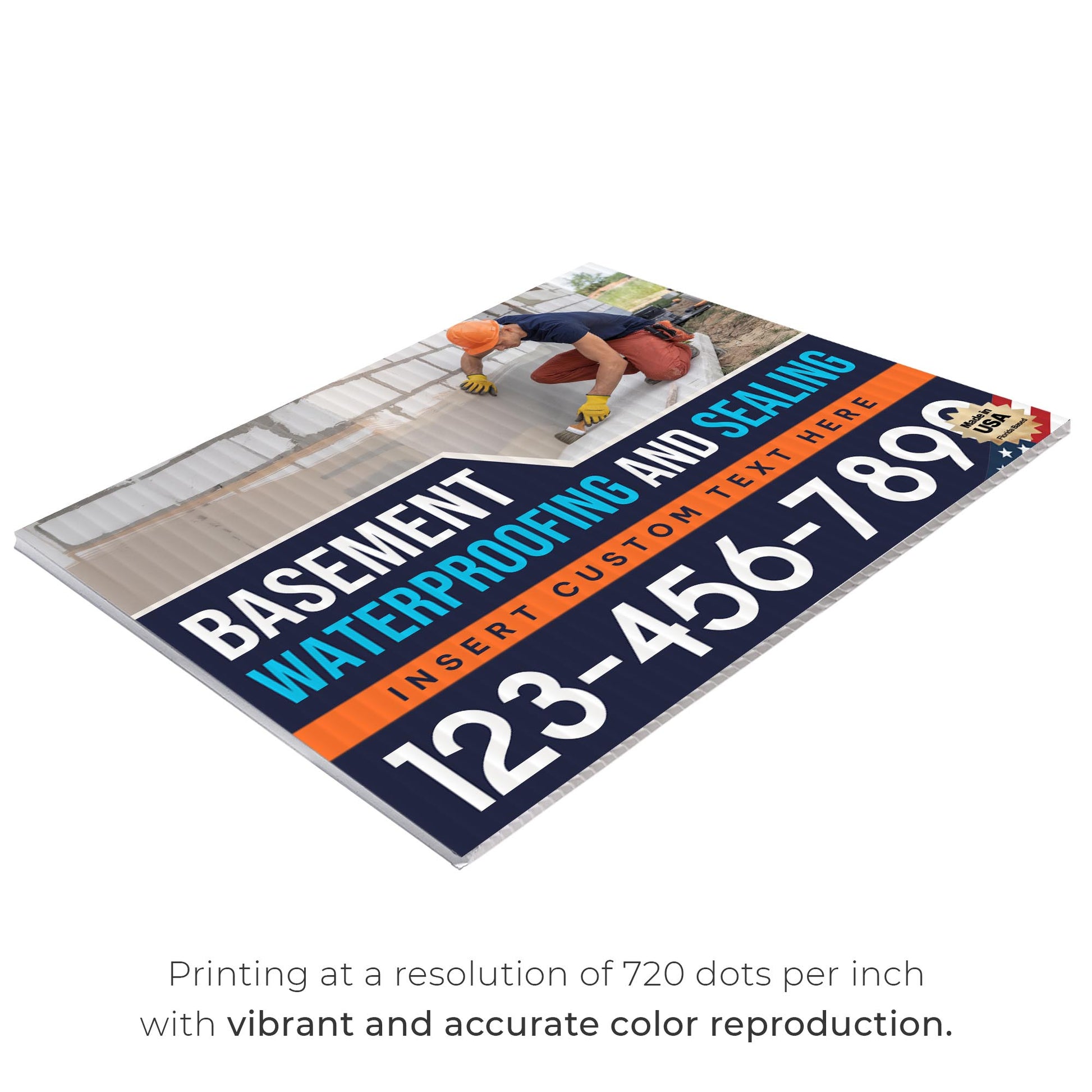 Basement Waterproofing and Sealing Services Yard Sign Design 1 -  BFS-BSMNT-24X18-DS-D1-BFS-BSMNT-24X18-SS-D1