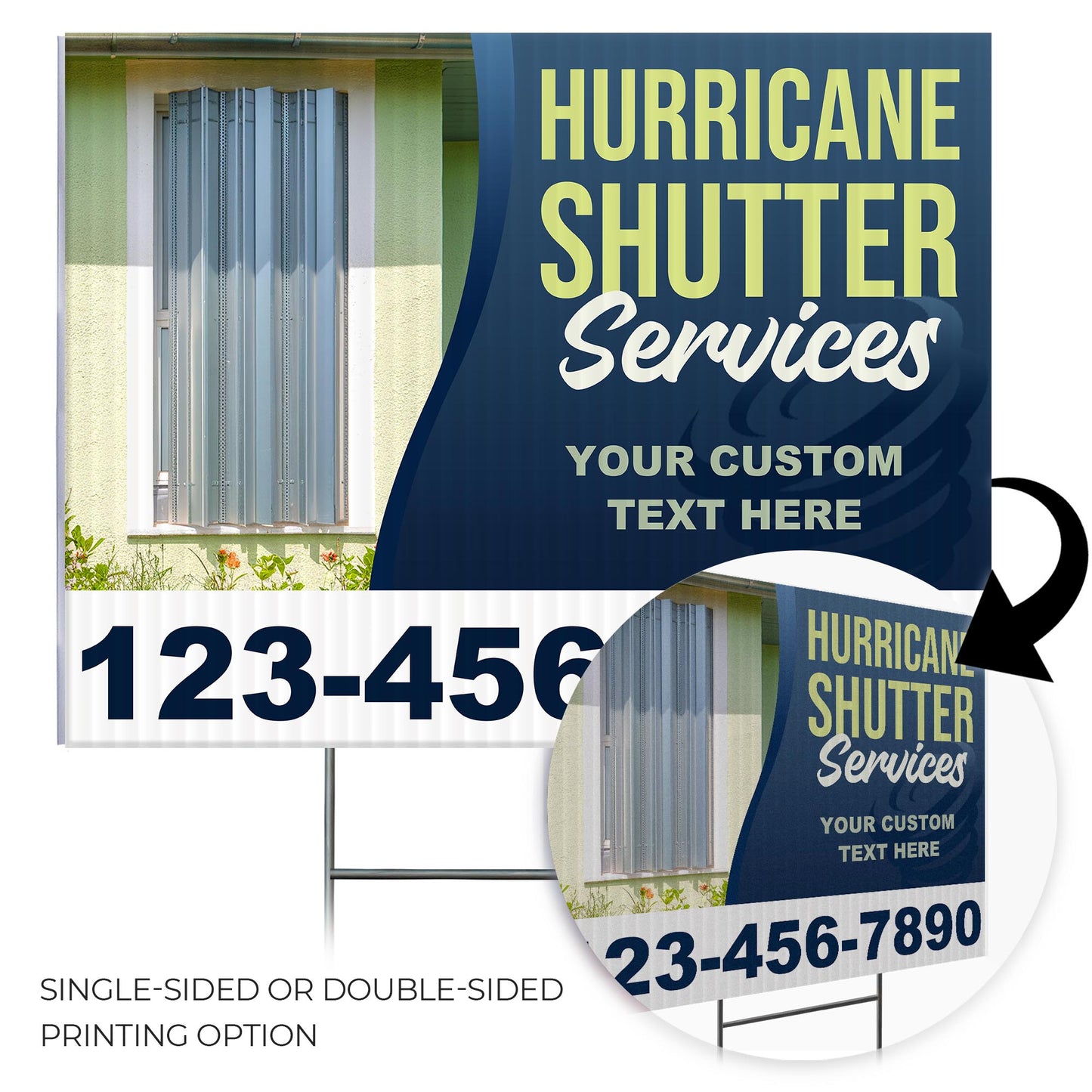 Hurricane Shutter Services Yard Sign Design 1